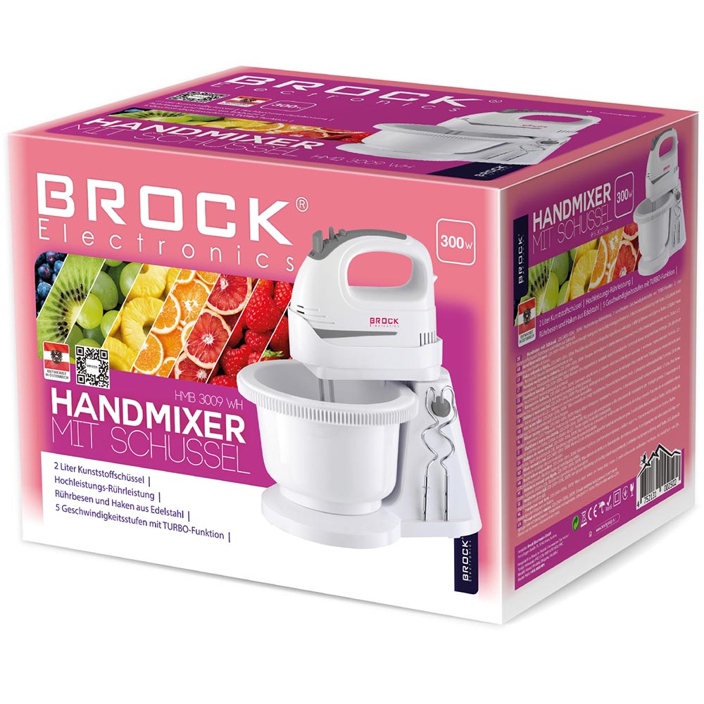 Миксер BROCK (HMB 3009 WH) Тип стационарный