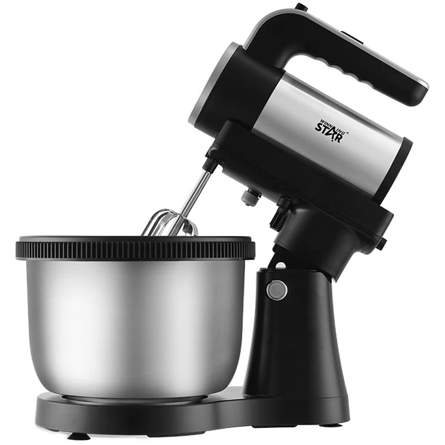 Міксер WINNINGSTAR ST-5532 450W 4.5 л Black-Silver (WNNGS-ST-5532-BKSL) Насадки вінчик