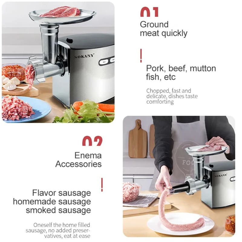 Заказать Мясорубка SOKANY SK-091 Silver (LGSK091)