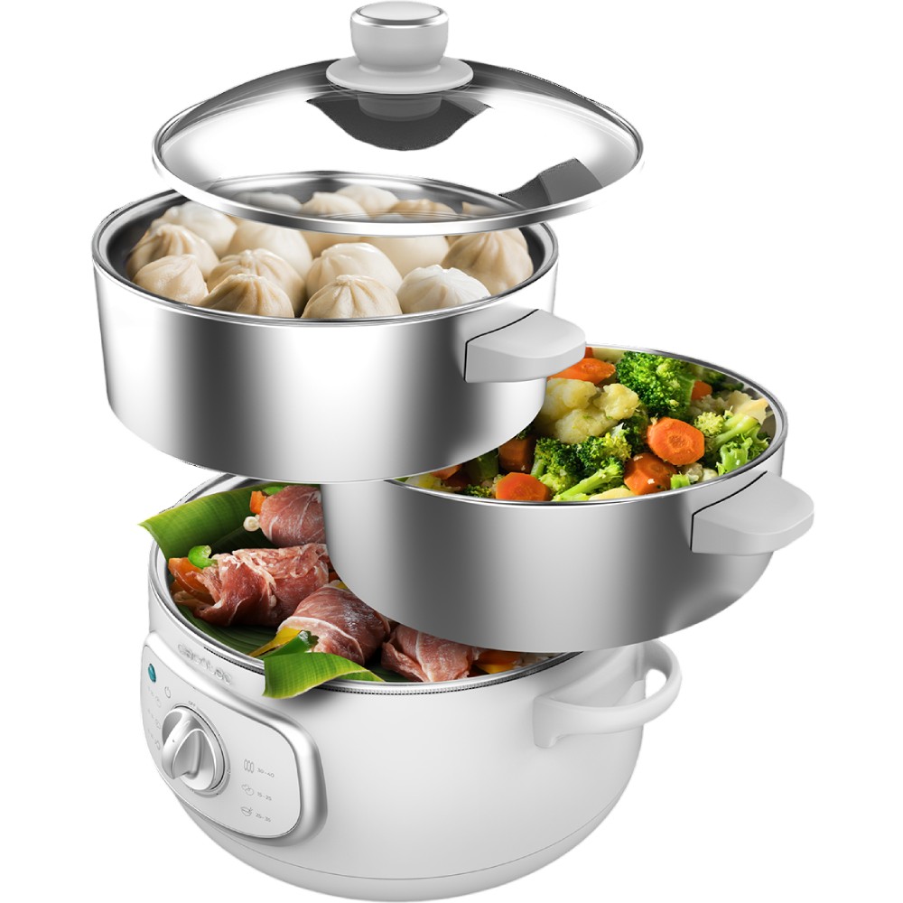 Пароварка CECOTEC Vapovita SteelPot White Потужність 1300