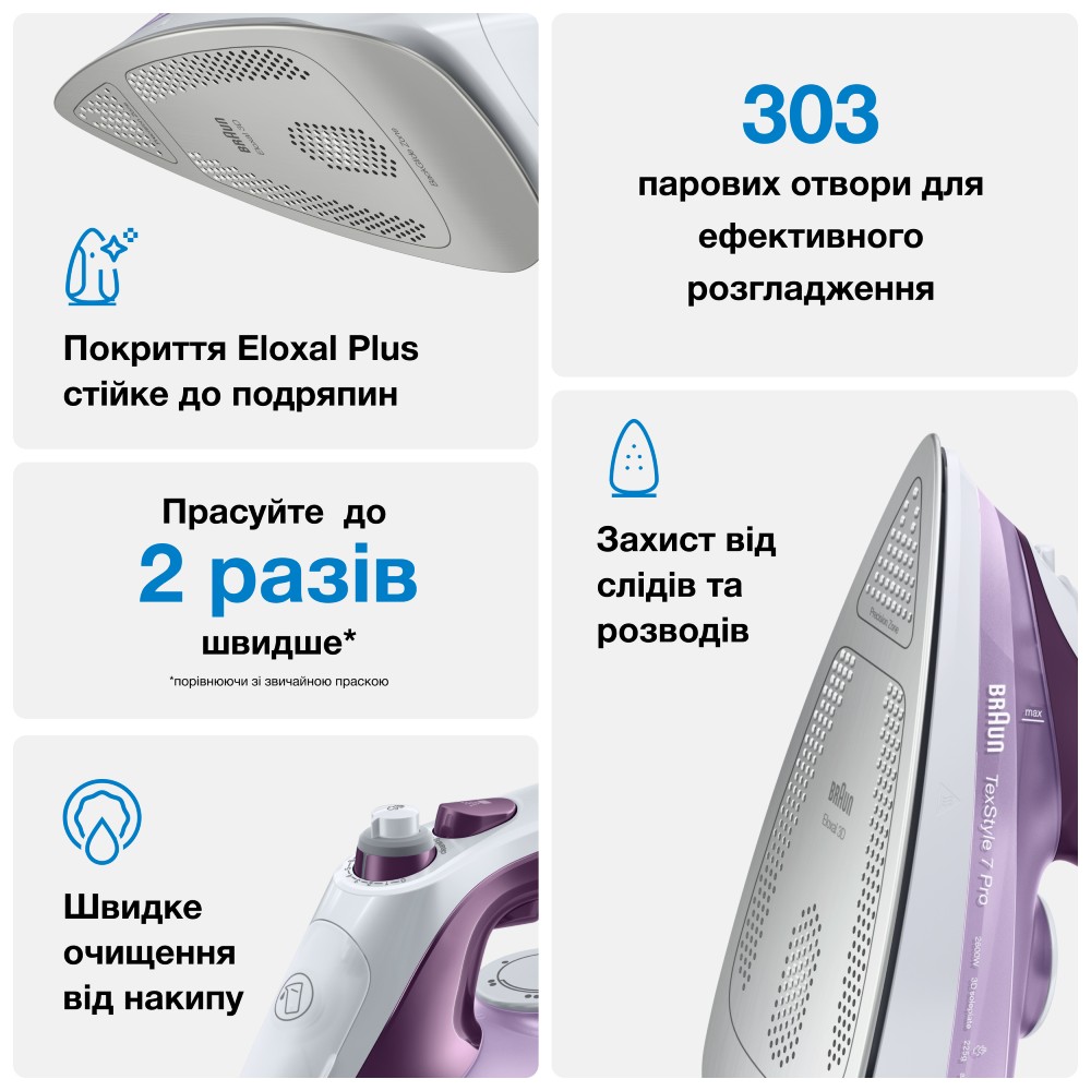 Утюг BRAUN SI7066VI (0127403002) Мощность 2600