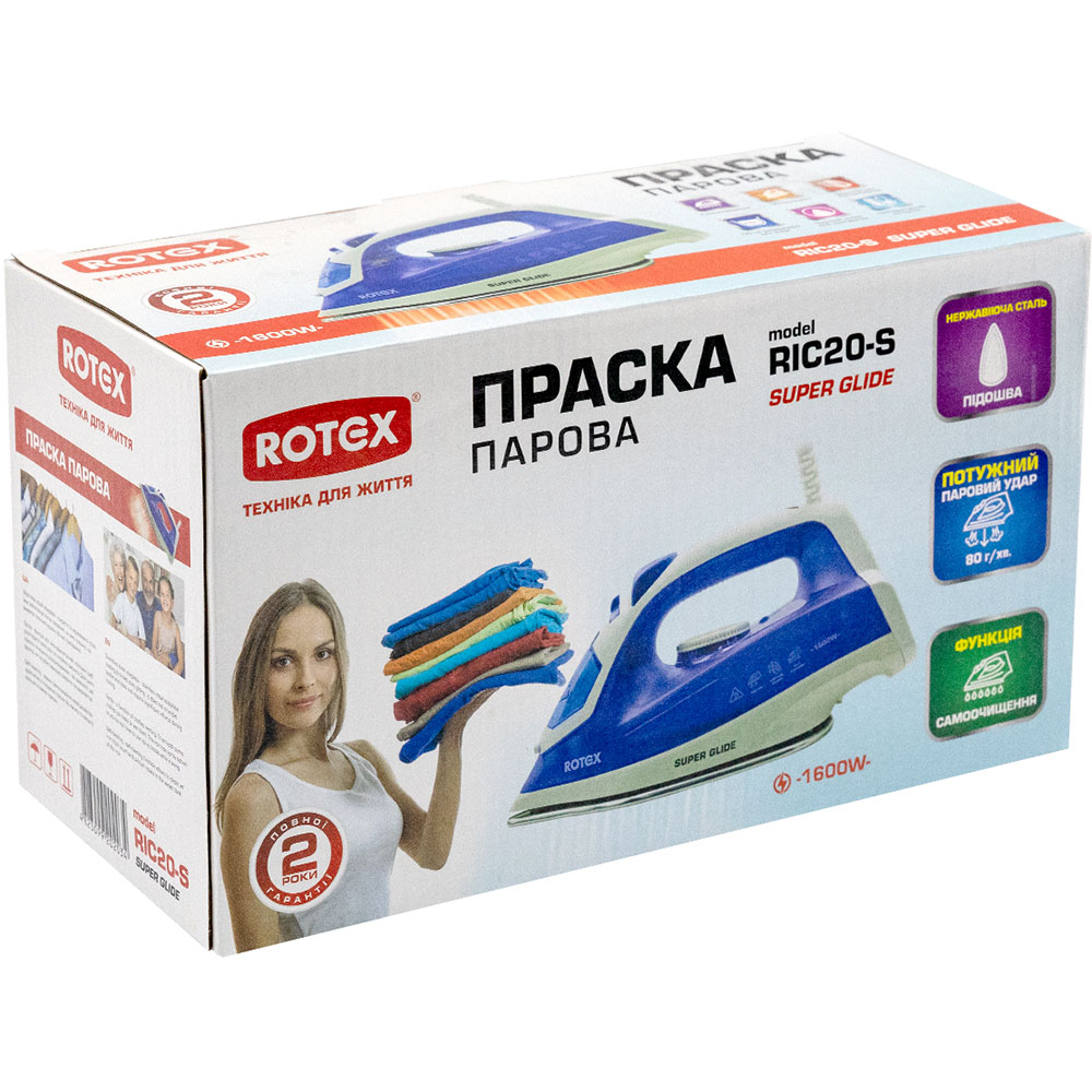 Праска ROTEX RIC20-S Super Glide Матеріал підошви нержавіюча сталь