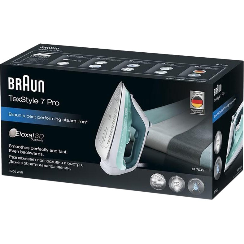 Праска BRAUN TexStyle 7 Pro SI7042GR Тип підошви Eloxal