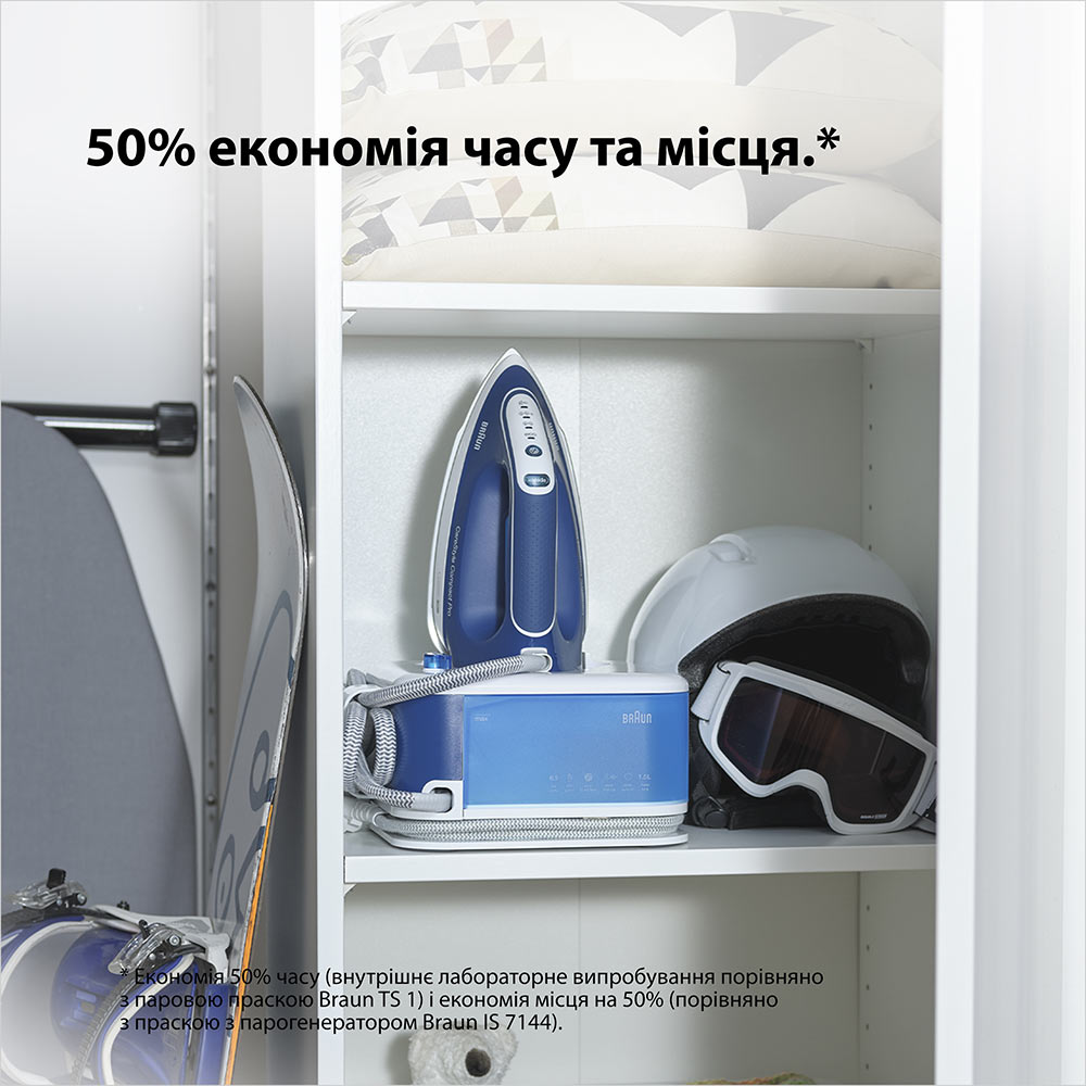 Утюг с парогенератором BRAUN Compact Pro IS2565BL Оснащение система "капля-стоп"