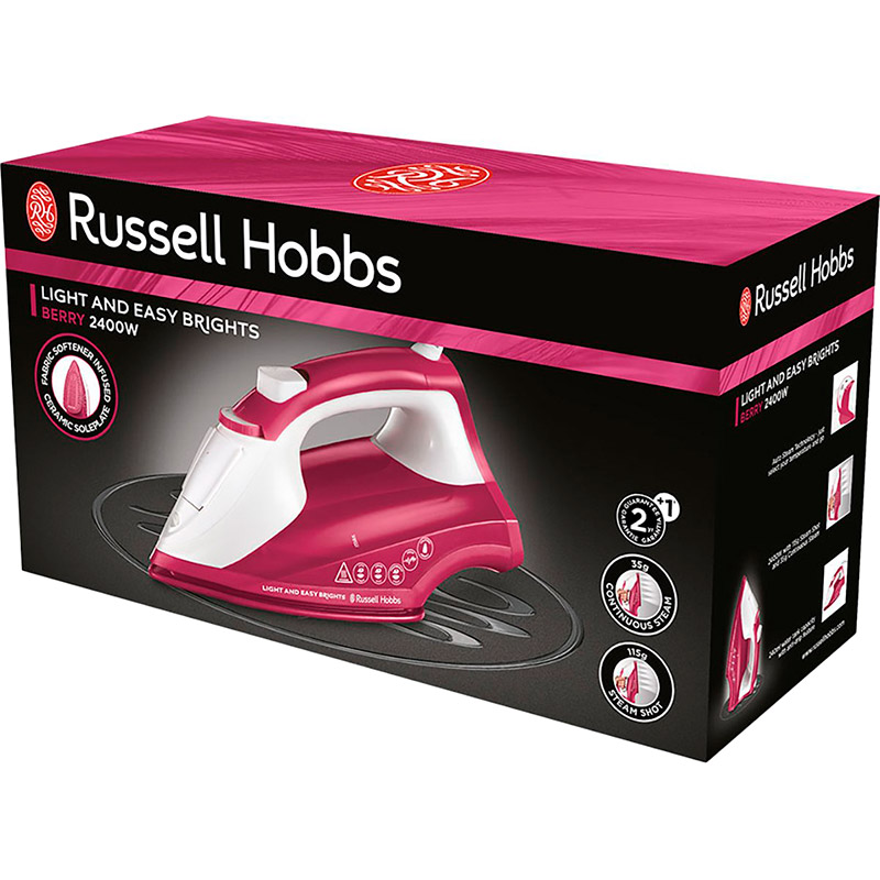 Утюг RUSSELL HOBBS Light & Easy Brights Berry (26480-56) Оснащение регулятор подачи пара 