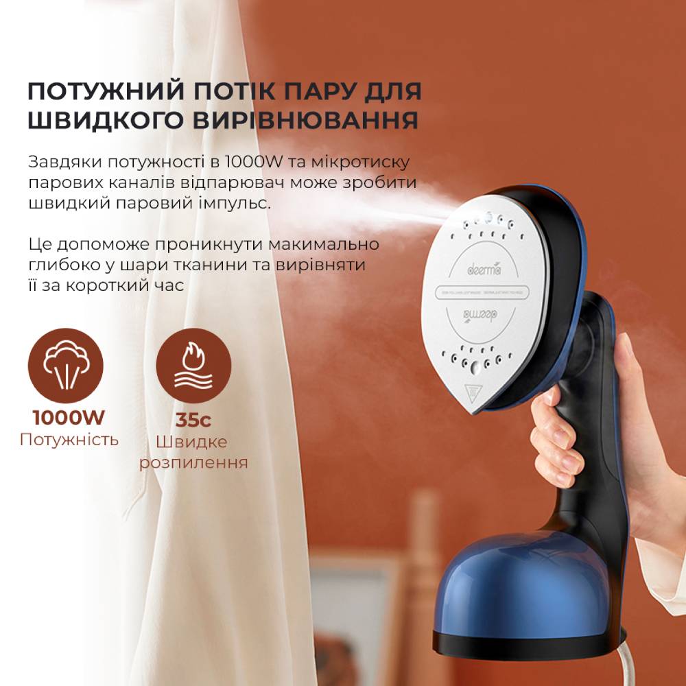 Внешний вид Отпариватель DEERMA Multifuntional Handheld Garment Steamer (DEM-HS300)