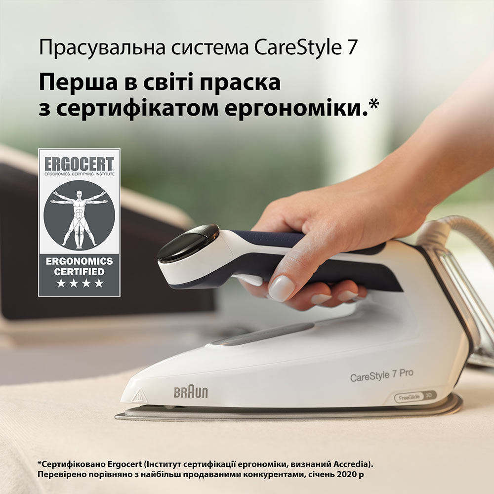 Утюг с парогенератором BRAUN CareStyle 7 Pro IS7282BL (0128805001) Тип подошвы Eloxal Plus