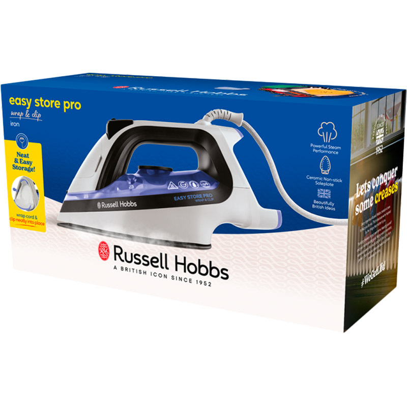 Замовити Праска Russell Hobbs Easy Store Pro White / Blue (26730-56)