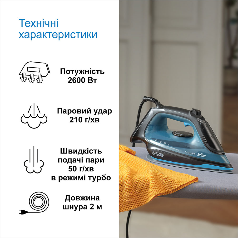 Фото Утюг BRAUN TexStyle 5 SI5256BL