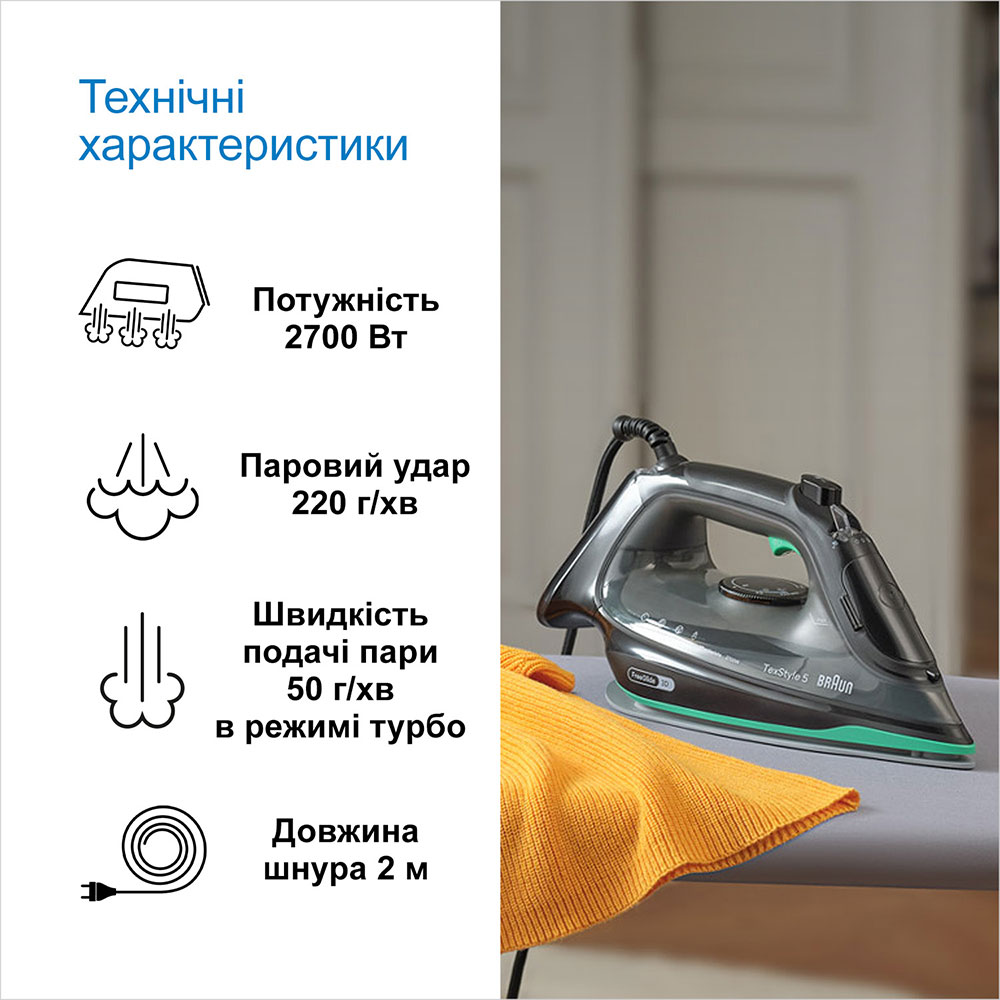 Фото Утюг BRAUN TexStyle 5 SI5277GR