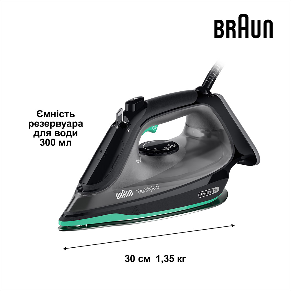 Утюг BRAUN TexStyle 5 SI5277GR Покрытие подошвы керамика