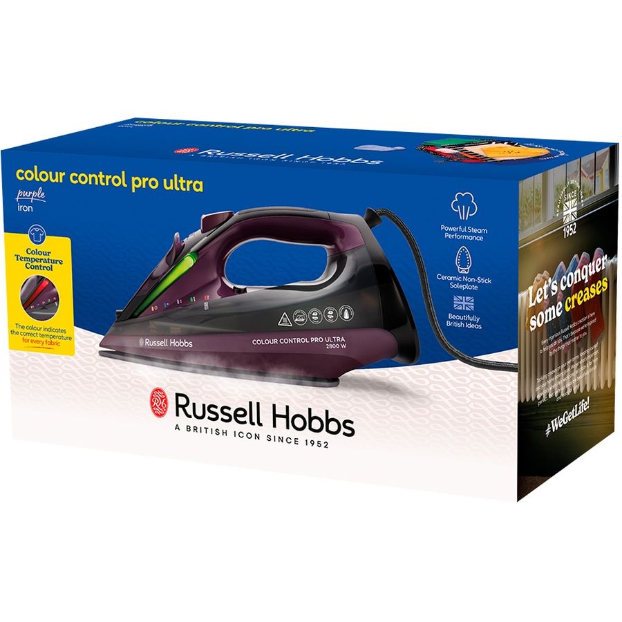 Праска RUSSELL HOBBS 27281-56 Colour Control Pro Ultra Iron (25187046001) Покриття підошви кераміка