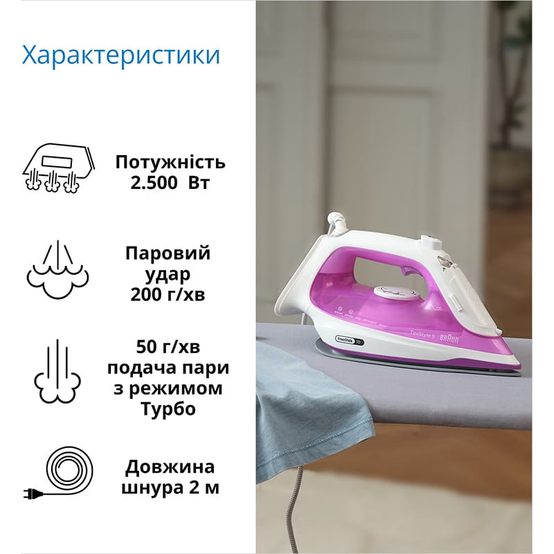 Фото Утюг BRAUN TexStyle 5 Purple (SI5225PU)