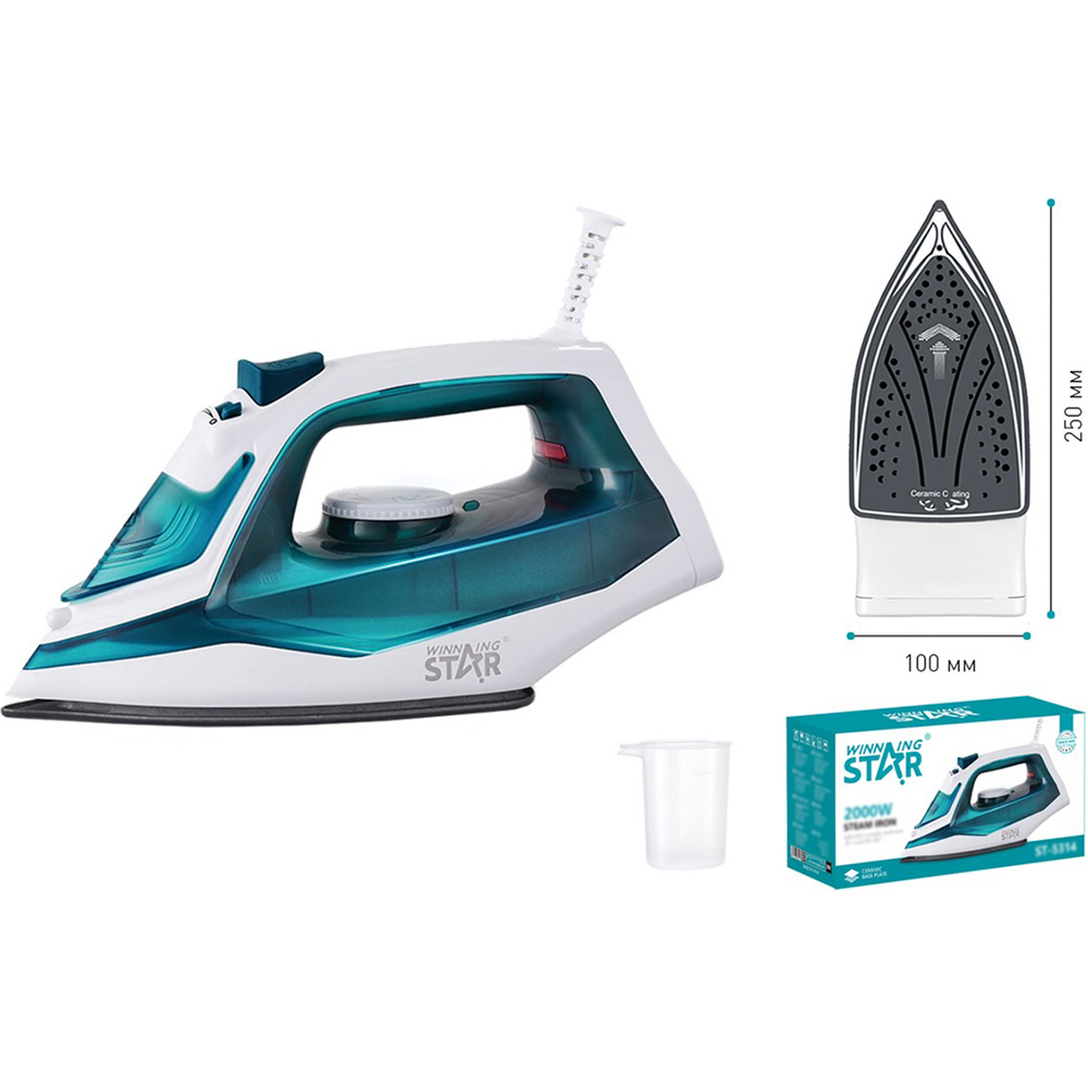 Утюг WINNINGSTAR ST-5314 Green Оснащение регулятор подачи пара 