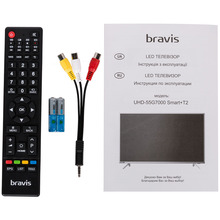 Телевізор BRAVIS UHD-55G7000 Smart + T2 silver