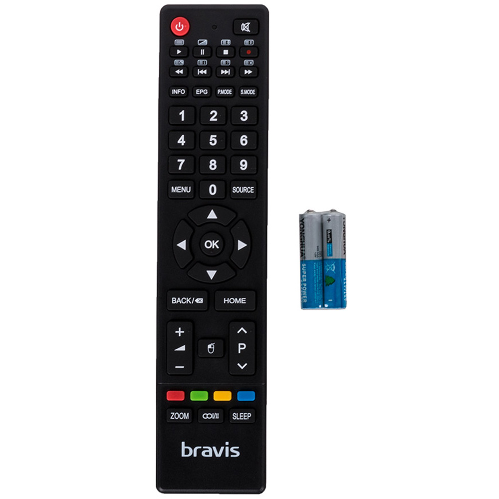 Телевізор BRAVIS LED-24E6000 + T2 black Smart TV немає Smart TV