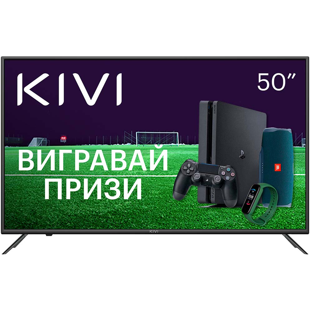 Телевизор 50 kivi 50u710kb uhd 4k smart tv google android tv 9 hdr голосовое управление