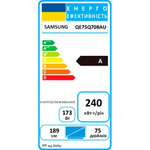 Телевизор SAMSUNG QE75Q70BAUXUA