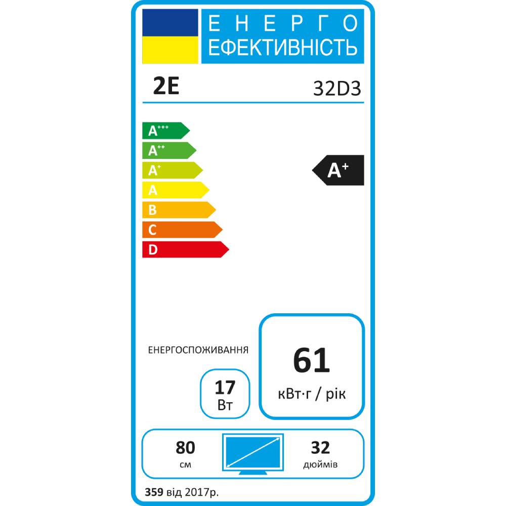 В интернет магазине Телевизор 2E 32D3 (2E-32D3)