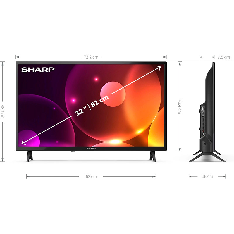 Фото Телевізор SHARP 32FA2E (1T-C32FA2EF2NB)