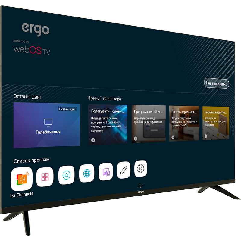 Телевізор ERGO 43WUS9200 Роздільна здатність 3840 x 2160 (4K UHD)