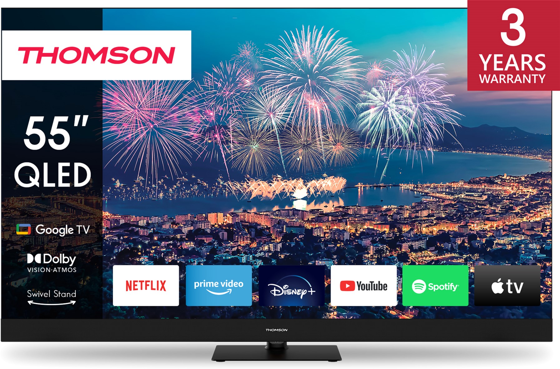 Телевізор THOMSON 55QG6C14 Роздільна здатність 3840 x 2160 (4K UHD)