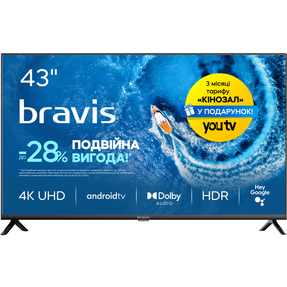 Телевизор BRAVIS 43K6000U Телевизор BRAVIS 43K6000U