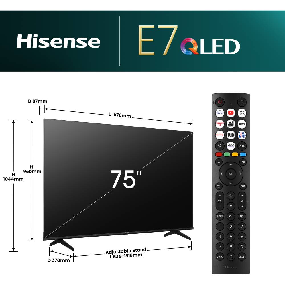 Фото ТБ HISENSE 75E7NQ