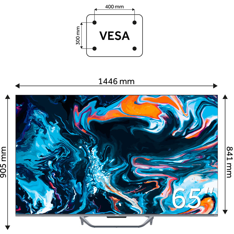 Телевизор Haier H65Q800UX Разрешение 3840 x 2160 (4K UHD)