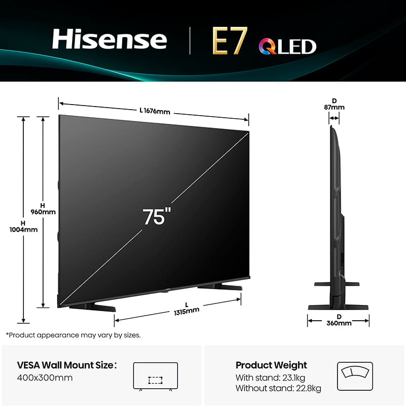 Фото 20 Телевизор HISENSE 75E7Q