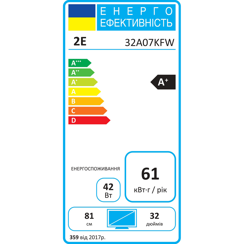 В інтернет магазині Телевізор 2E 2E-32A07KFW