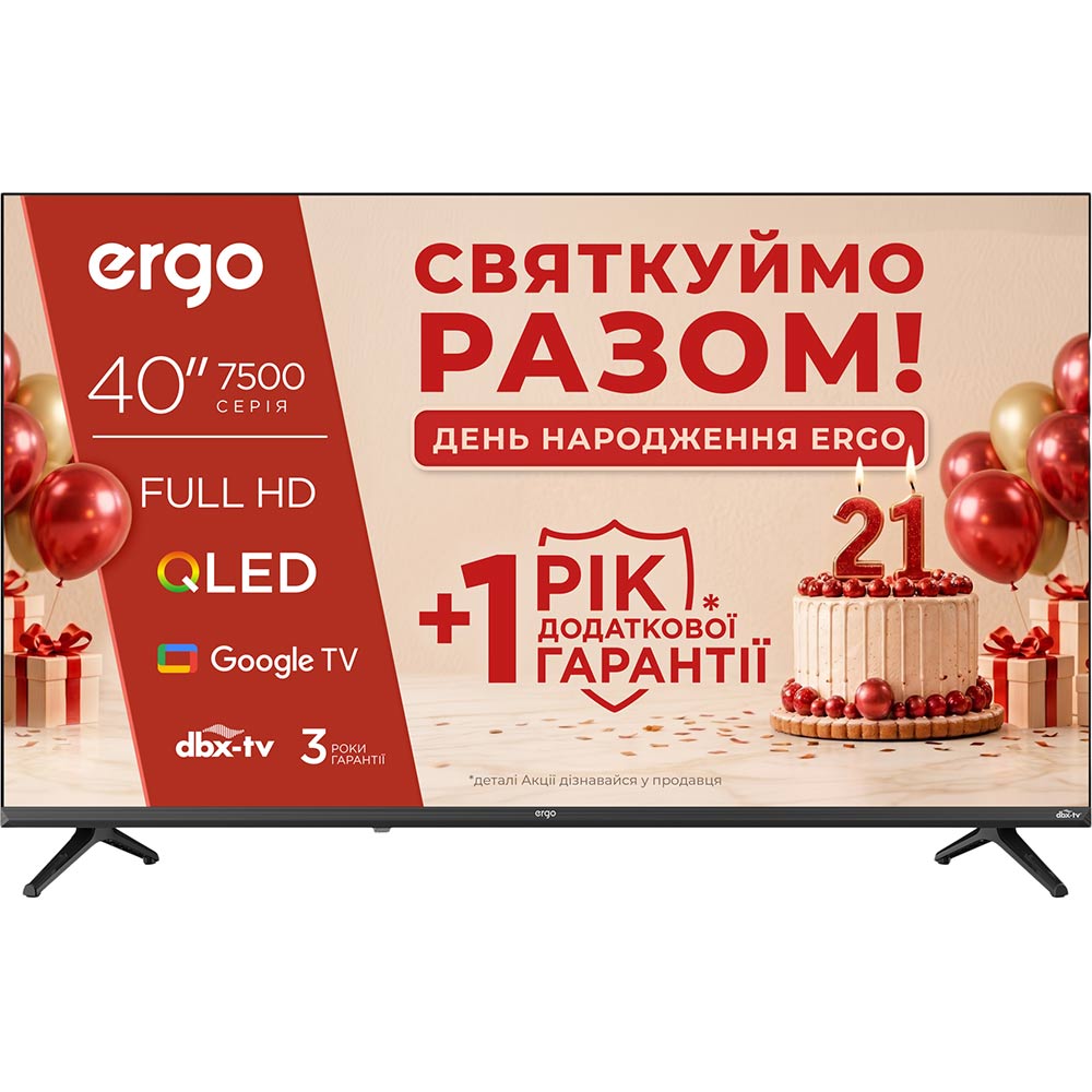 Телевизор ERGO 40JFQ7500 ᐉ купить в FOXTROT ⁕ цены, отзывы