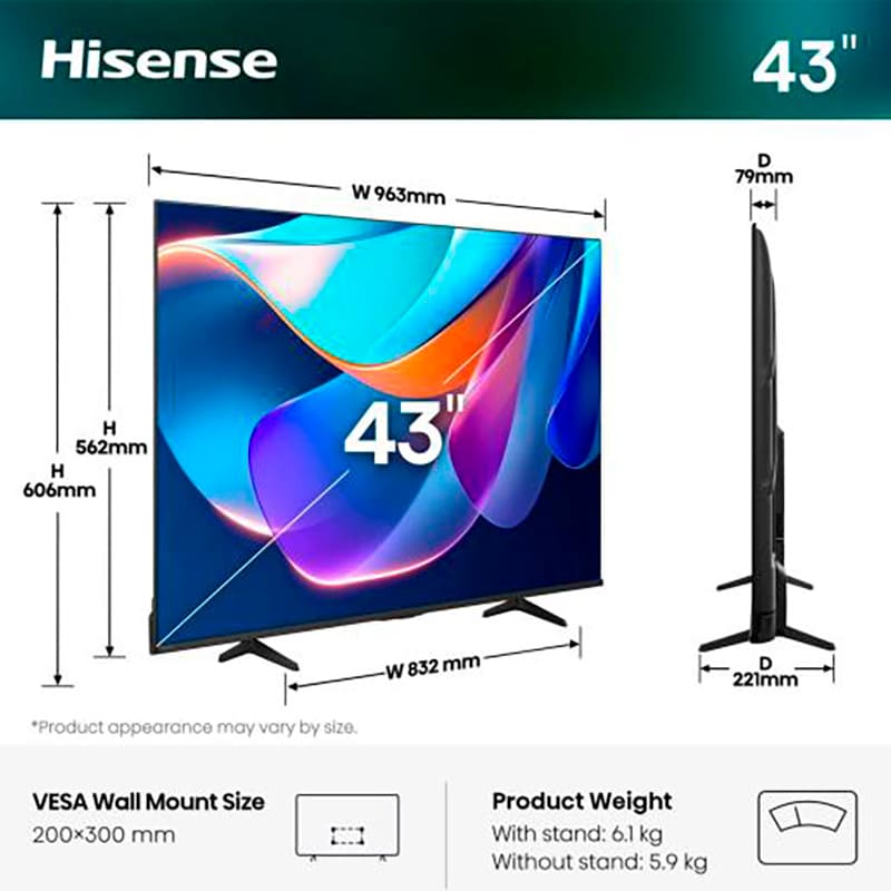 Телевизор HISENSE 43A6S ᐉ купить в FOXTROT ⁕ цены, отзывы