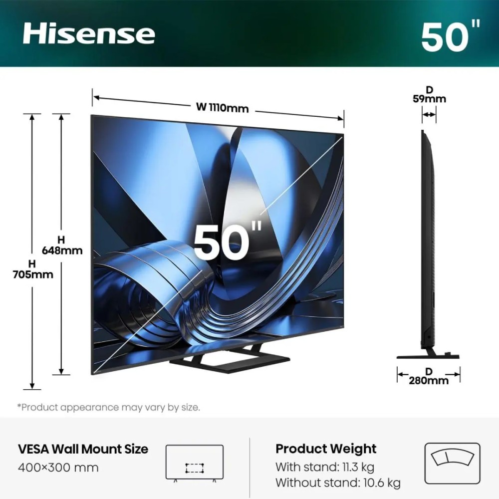 Телевізор HISENSE 50U7SE ᐉ купити в FOXTROT ⁕ ціни, відгуки