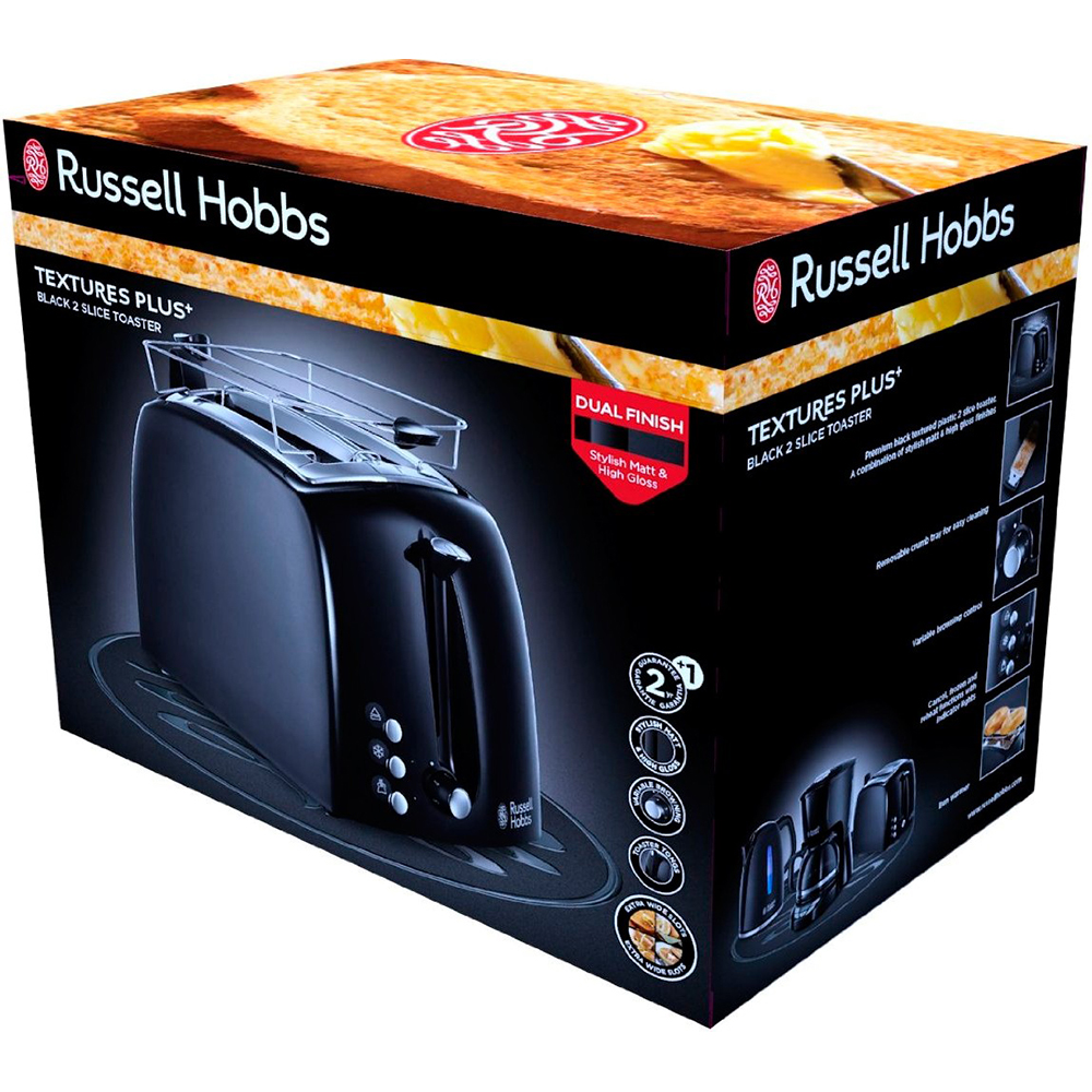 Тостер RUSSELL HOBBS Textures Plus (22601-56) Кількість відділень 2