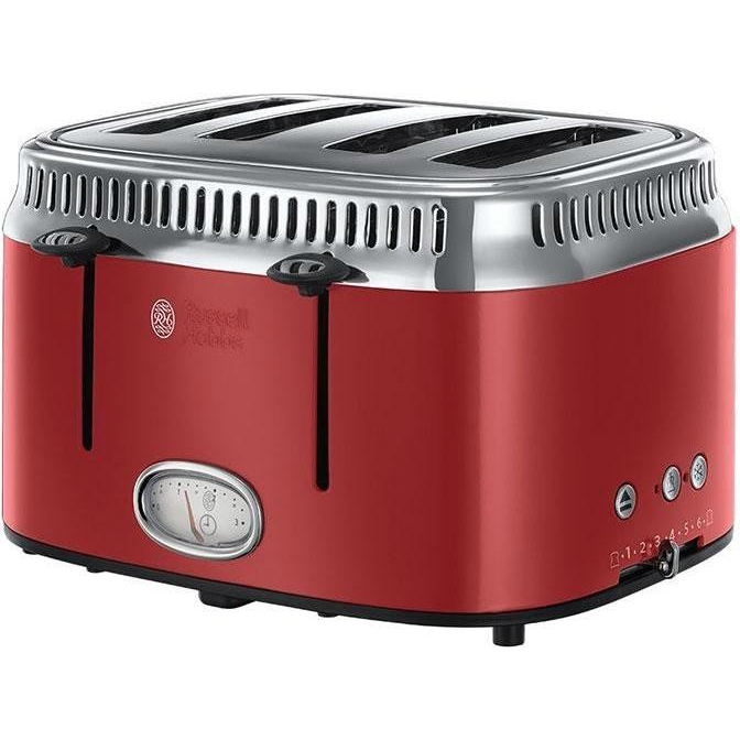 Тостер RUSSELL HOBBS Retro 4 Slices Ribbon Red (21690-56)