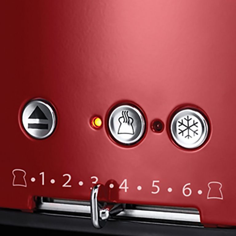 Тостер RUSSELL HOBBS Retro 4 Slices Ribbon Red (21690-56) Количество степеней поджарки 6