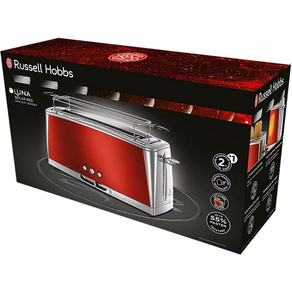 Тостер RUSSELL HOBBS 23250-56 Luna Solar Red Функции разморозка