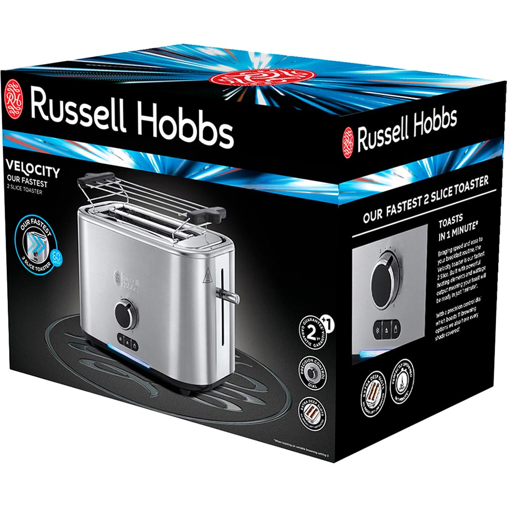 Тостер RUSSELL HOBBS VELOCITY 24140-56 Функции подогрев тостов