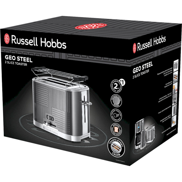 Тостер RUSSELL HOBBS 25250-56 Geo Steel Кількість ступенів підсмаження 5