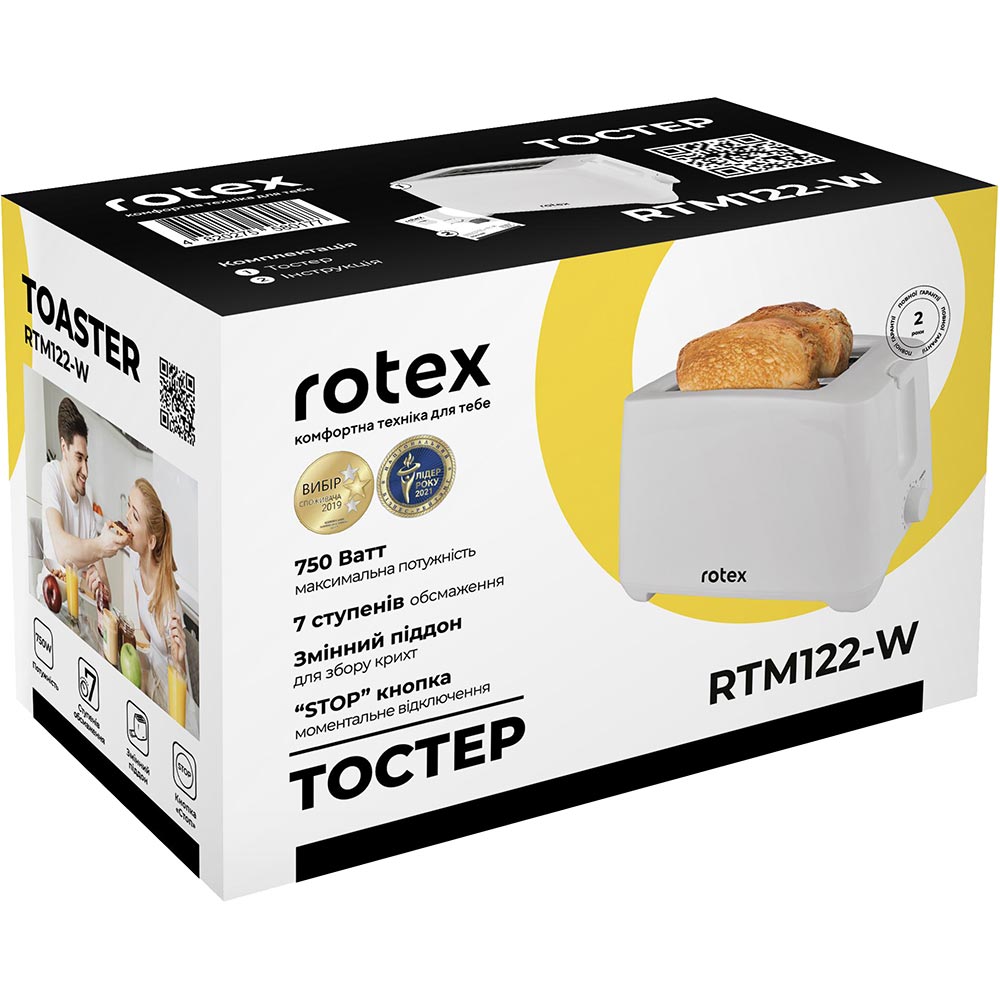 Тостер ROTEX RTM122-W — фото 7