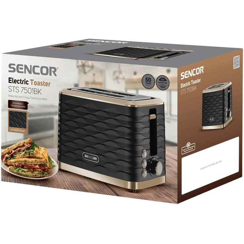 В Україні Тостер SENCOR STS7501BK Black/Gold