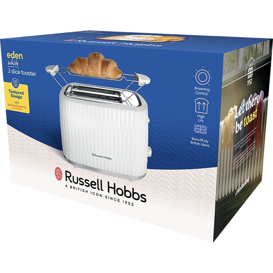 Замовити Тостер RUSSELL HOBBS 27370-56 Eden 2S Toaster White (25199036001)