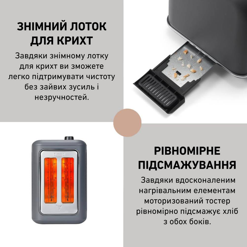 Зображення Тостер BUYDEEM DT730E Ink Grey