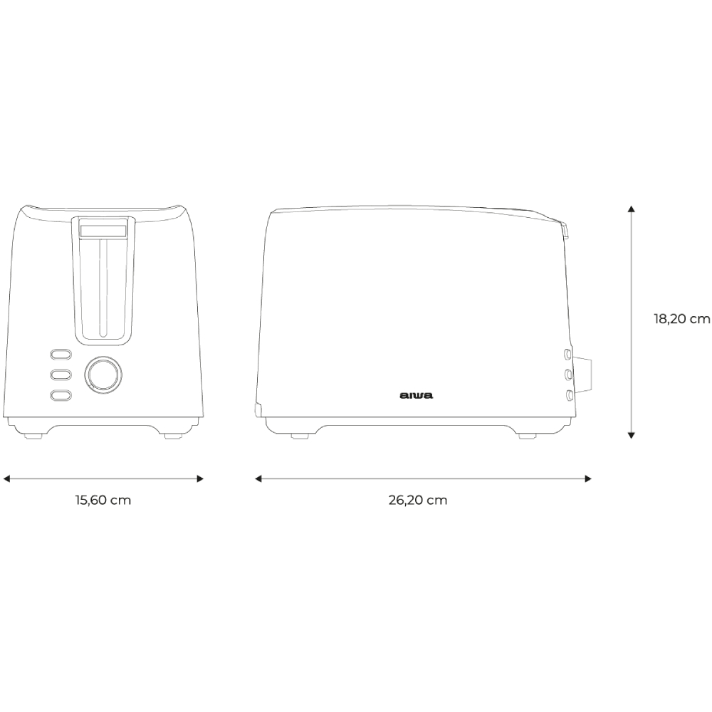 Тостер AIWA ASATAN ABT-700 Кількість ступенів підсмаження 7