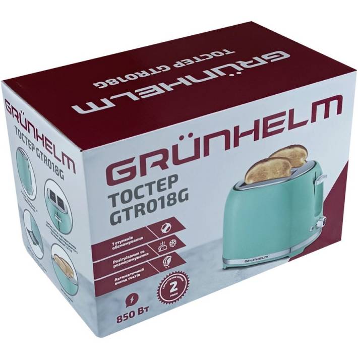 Тостер GRUNHELM GTR018G Green Функции разморозка