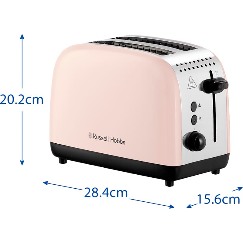 Тостер RUSSELL HOBBS Colours Plus 2S Jasmine (26930-56) Функции подогрев тостов