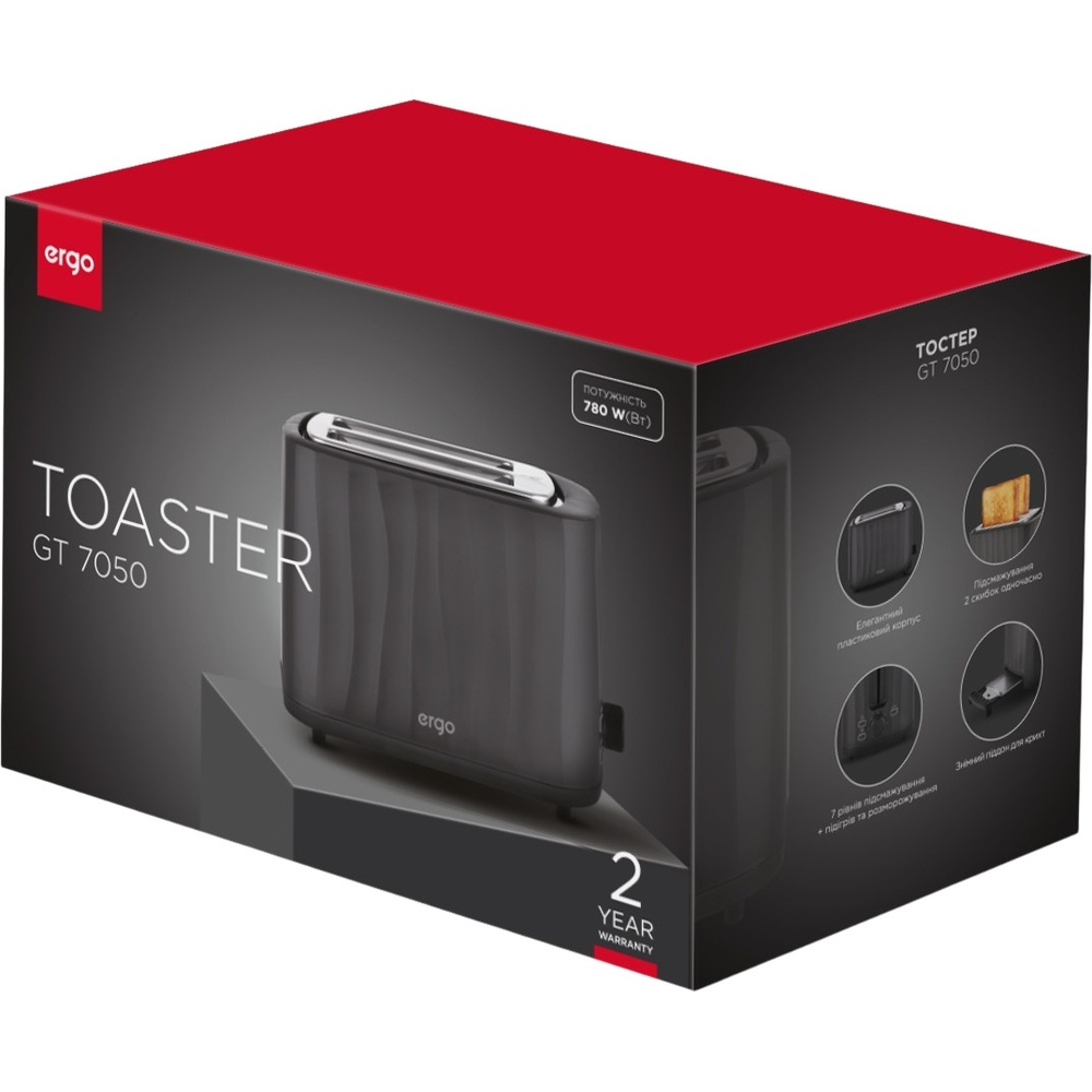 Внешний вид Тостер ERGO GT-7050