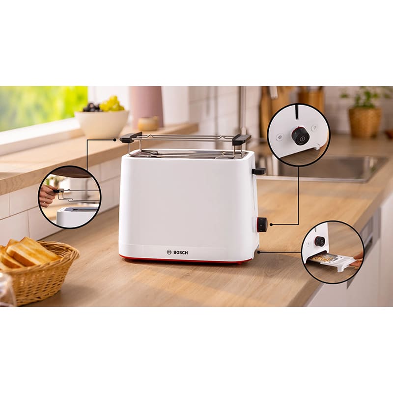 Тостер BOSCH MyMoment TAT3M121 Мощность 950
