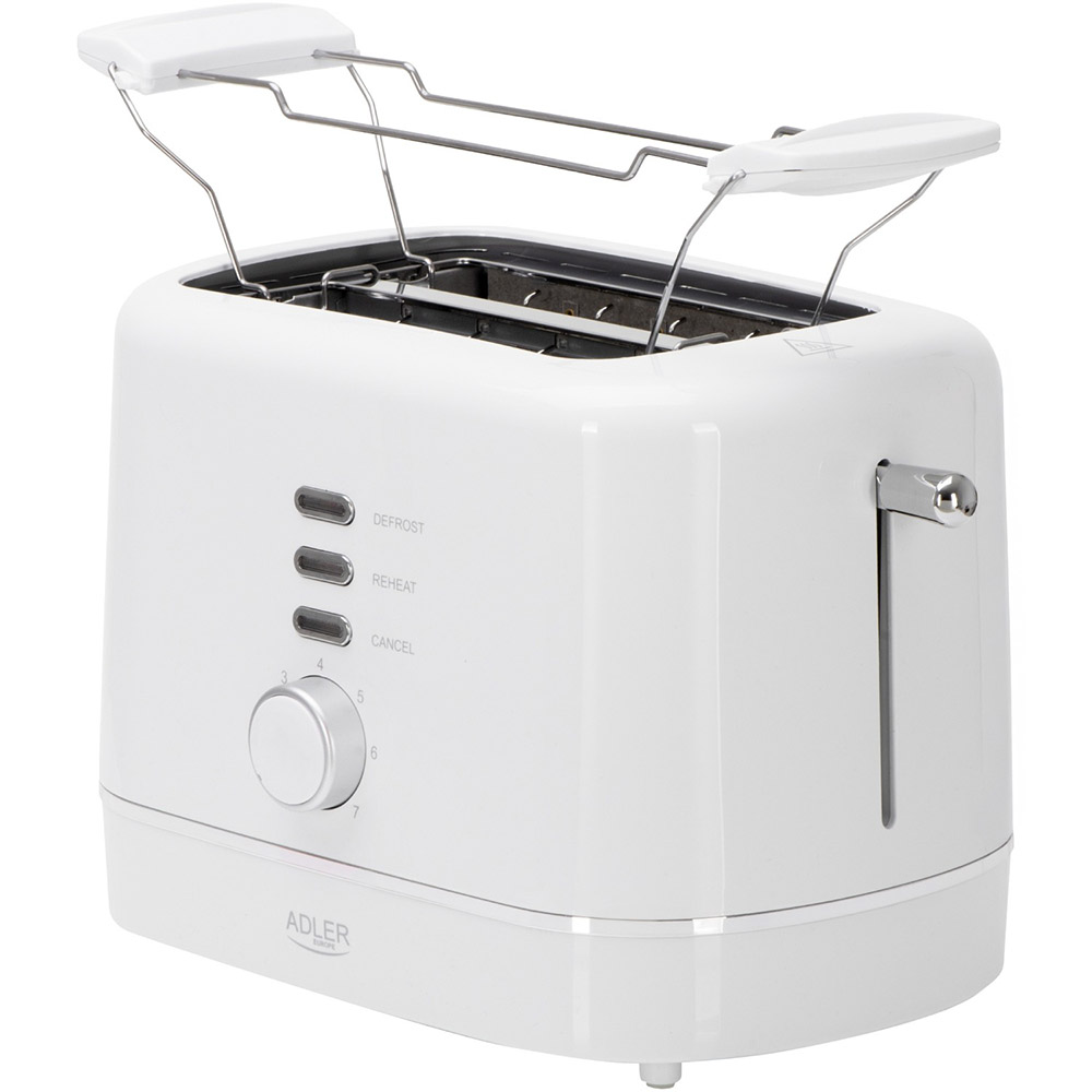 Тостер ADLER AD 3224 white Количество отделений 2